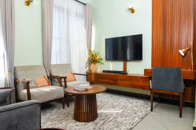 An apartment living room